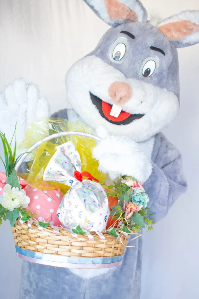 contratar coelho da pascoa cinza e branco